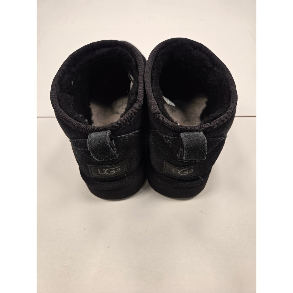 UGG Classic Ultra Mini Black Suede Ankle Boots Womens 8 1116109 - Picture 4 of 6